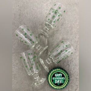 Set of 4 Glass Irish Coffee Mugs with Recipe on the glass